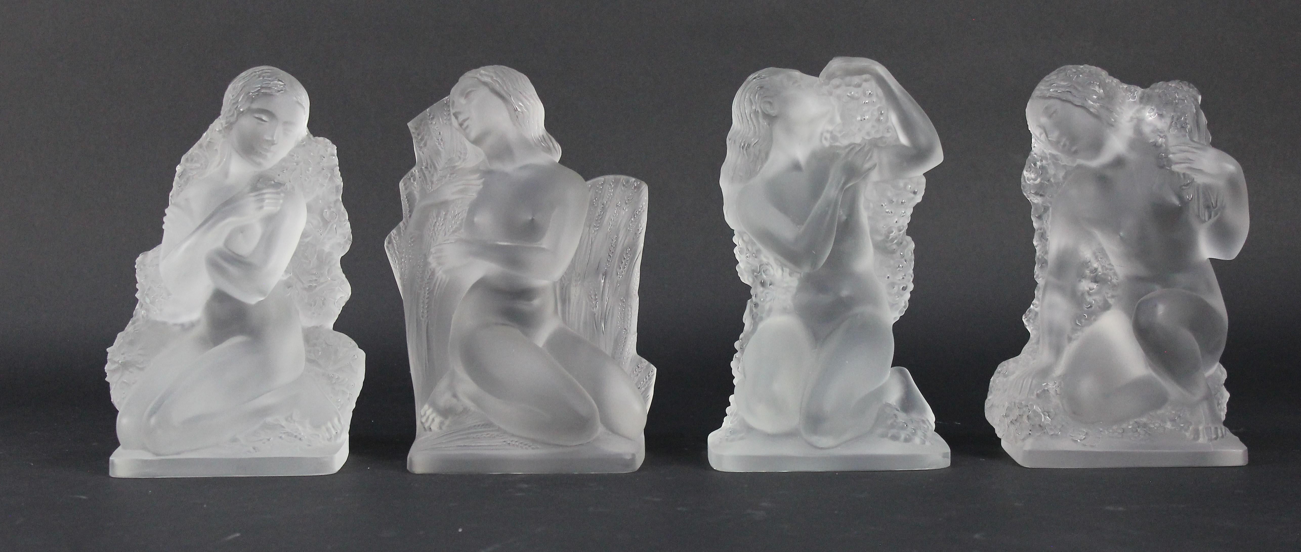 A set of four René Lalique 