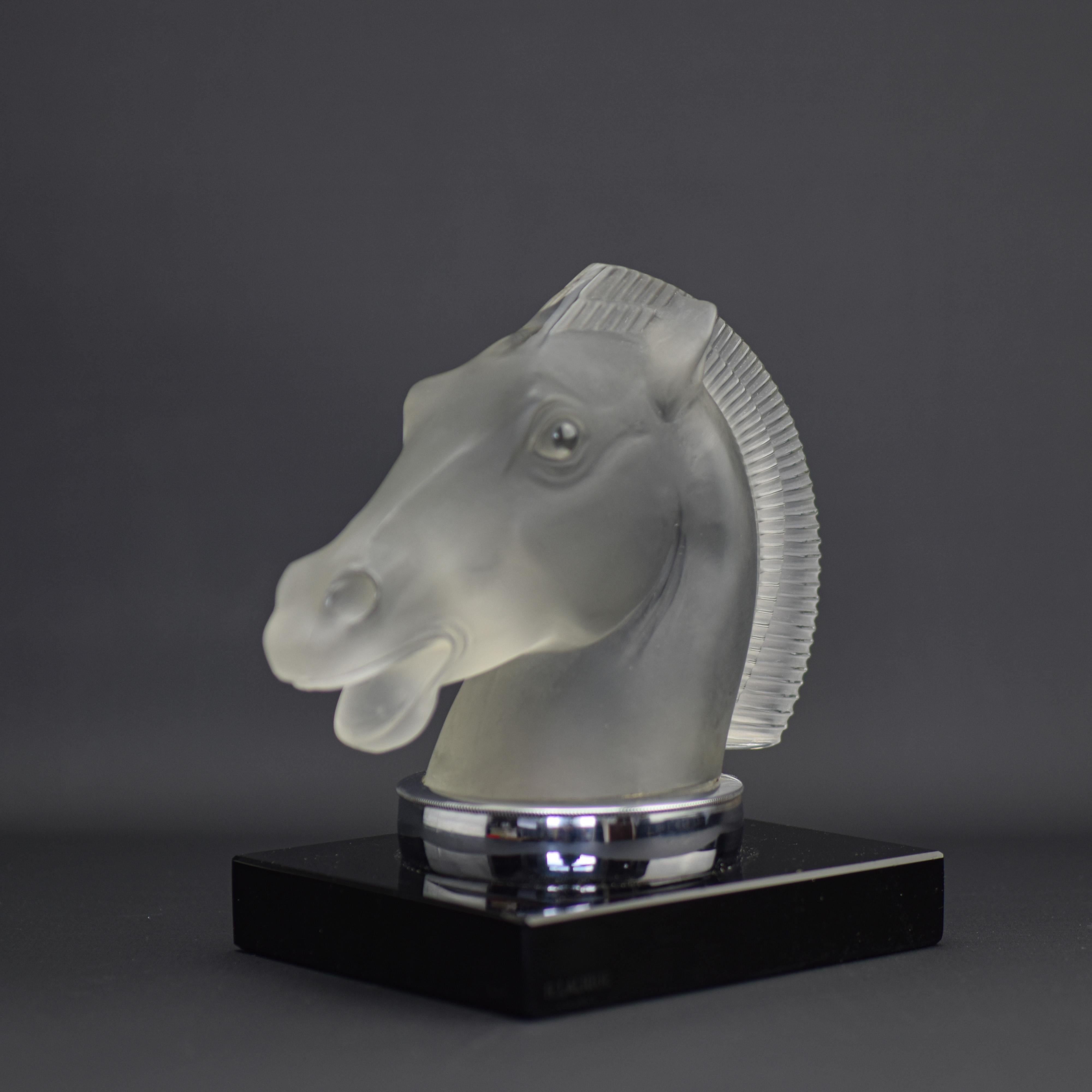 Art Deco Rene Lalique Longchamps A Car mascot 1929 For Sale