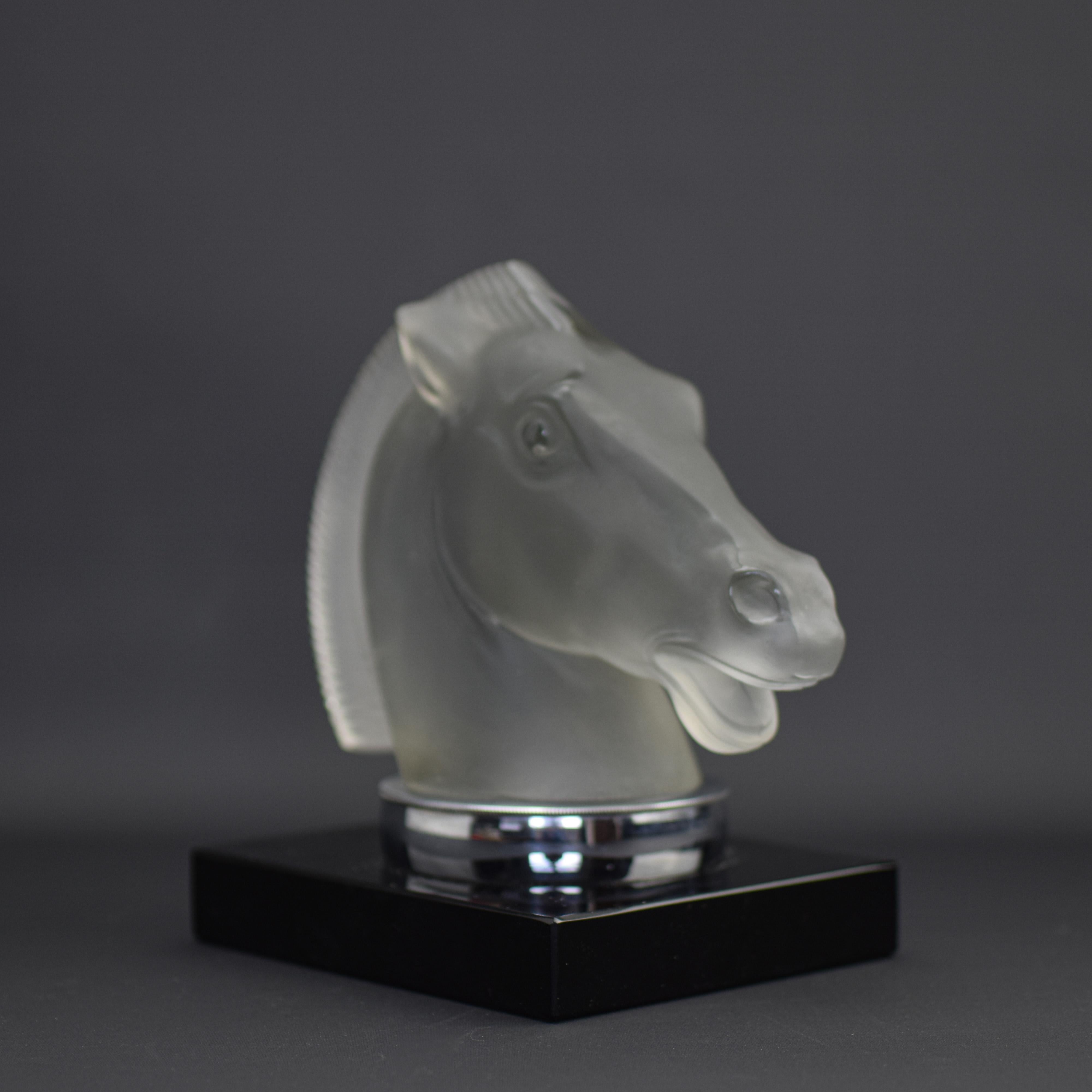 French Rene Lalique Longchamps A Car mascot 1929 For Sale