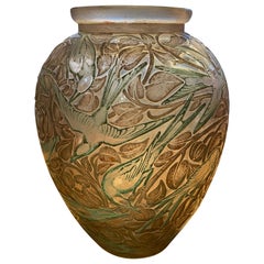 Antique René Lalique "Martin Pêcheurs" Vase