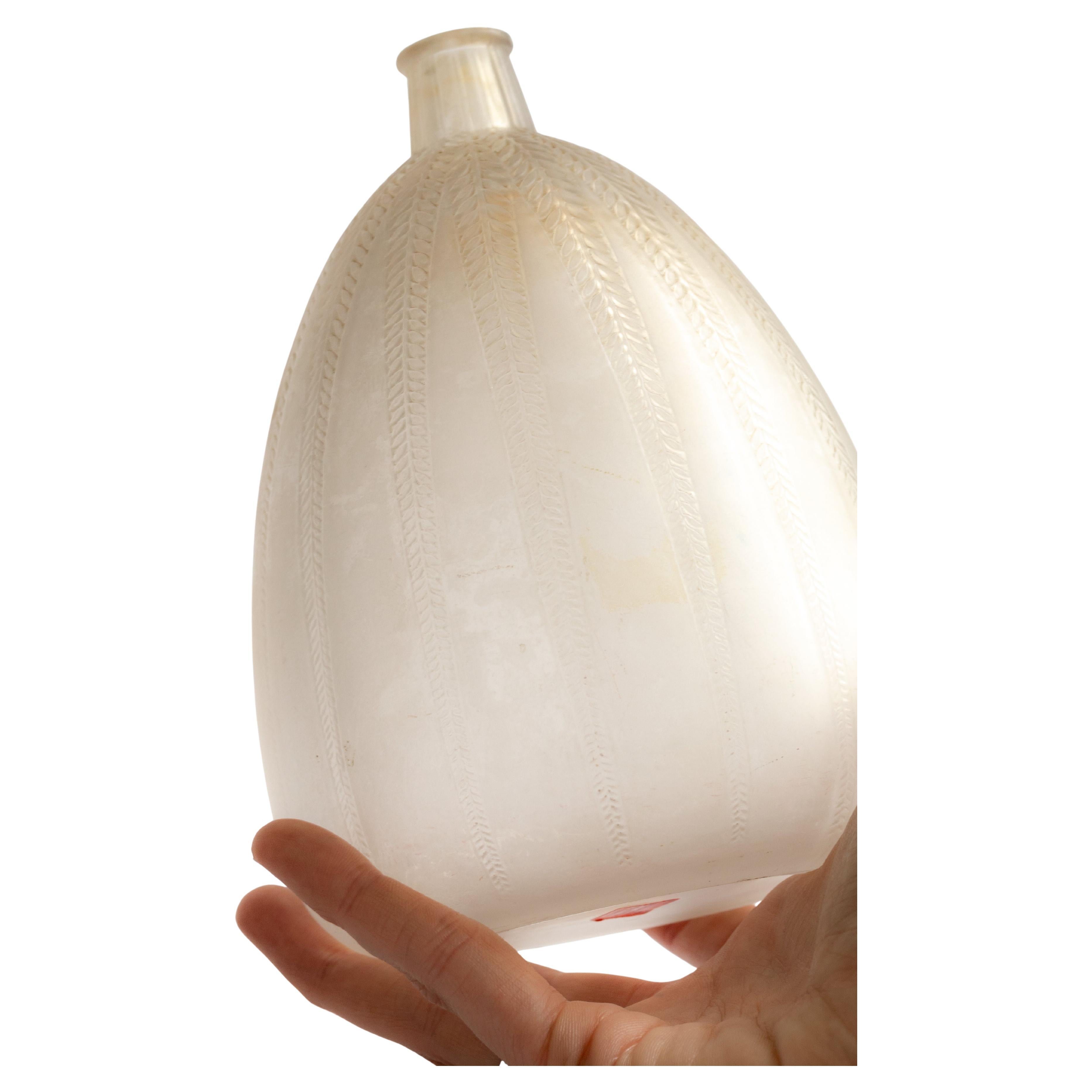 René Lalique, Mimosa Glass Vase, 1921 For Sale