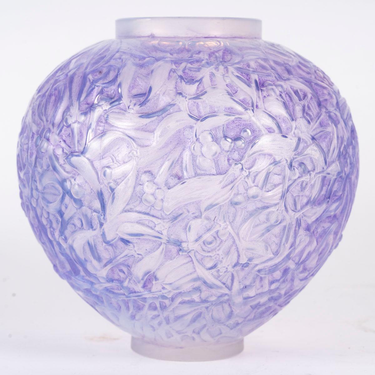 20th Century René Lalique, Mistletoe vase