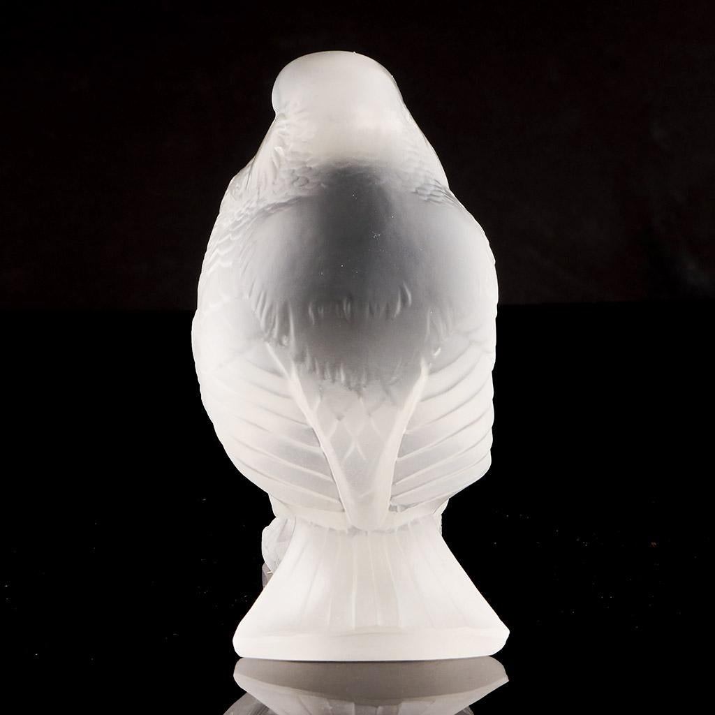 Rene Lalique Moineau Fier Glass Paperweight In Good Condition In Forest Row, East Sussex