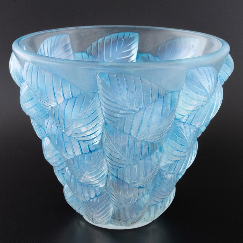 Rene Lalique Moissac Jarrón Diseñado 1927 - Marcilhac 992 Art Decó en venta