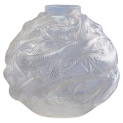 Vaso a forma di pesce francese René Lalique Oleron