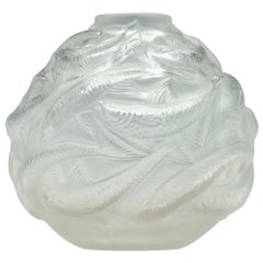 Rene Lalique Oleron Vase Marcilhac No. 1008