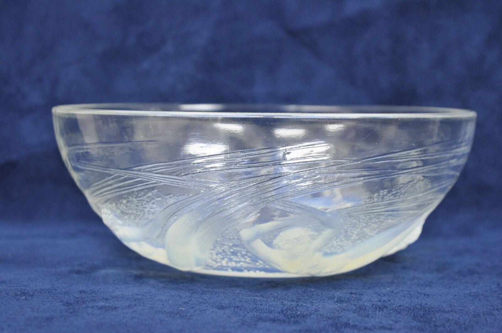 Art Deco René Lalique Ondines Opalescent Glass Swimming Mermaids French Dish Bowl For Sale