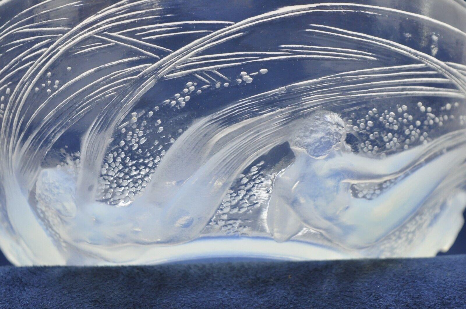 René Lalique Ondines Opalescent Glas Schwimmen Meerjungfrauen Französisch Dish Schüssel im Angebot 2