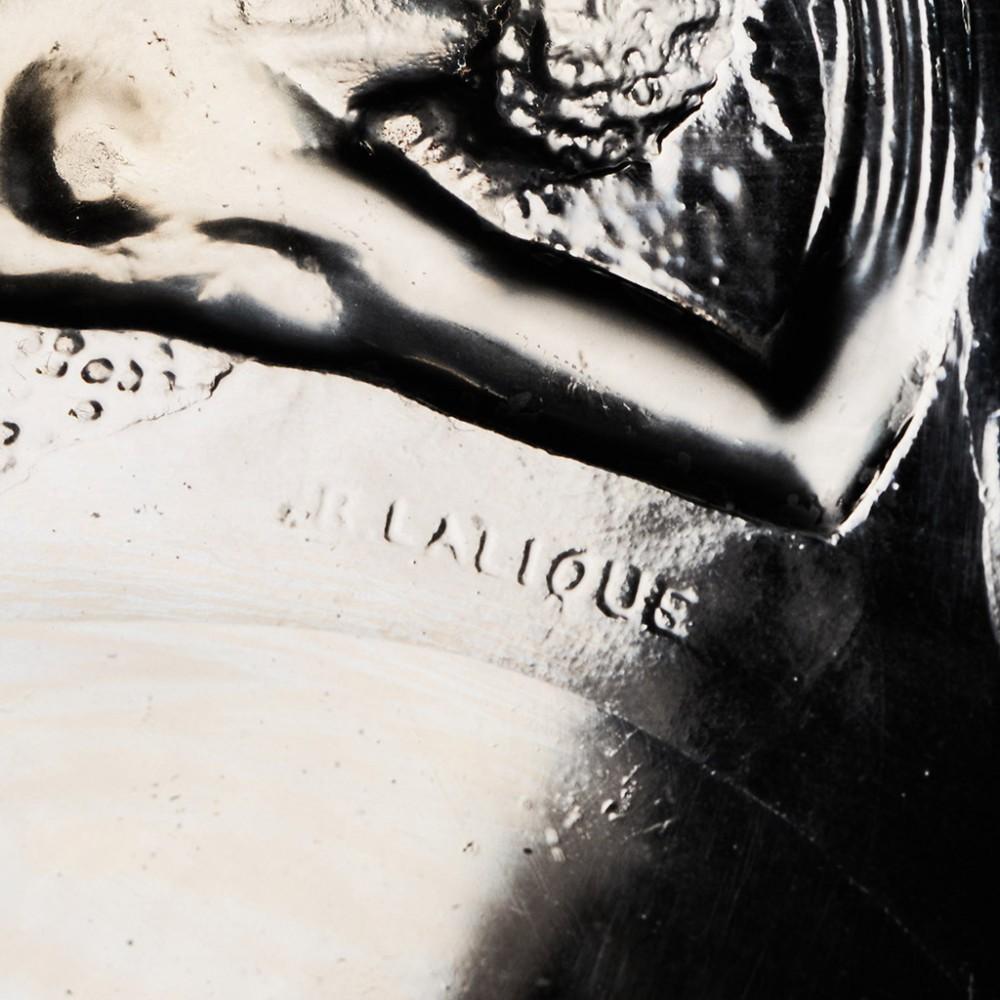 Glass René Lalique Ondines Plate Designed 1921 For Sale