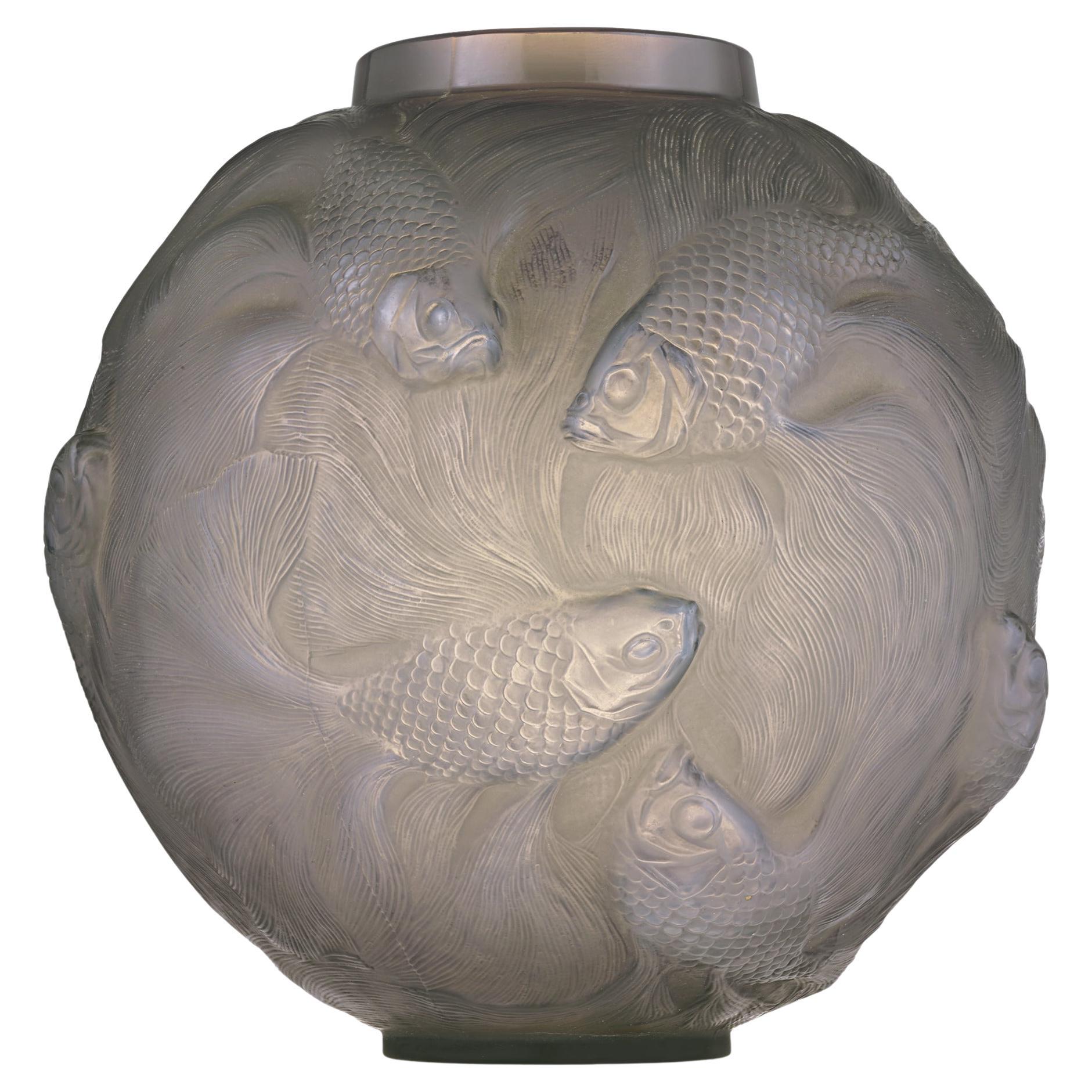 René Lalique Opalescent Formose Vase For Sale