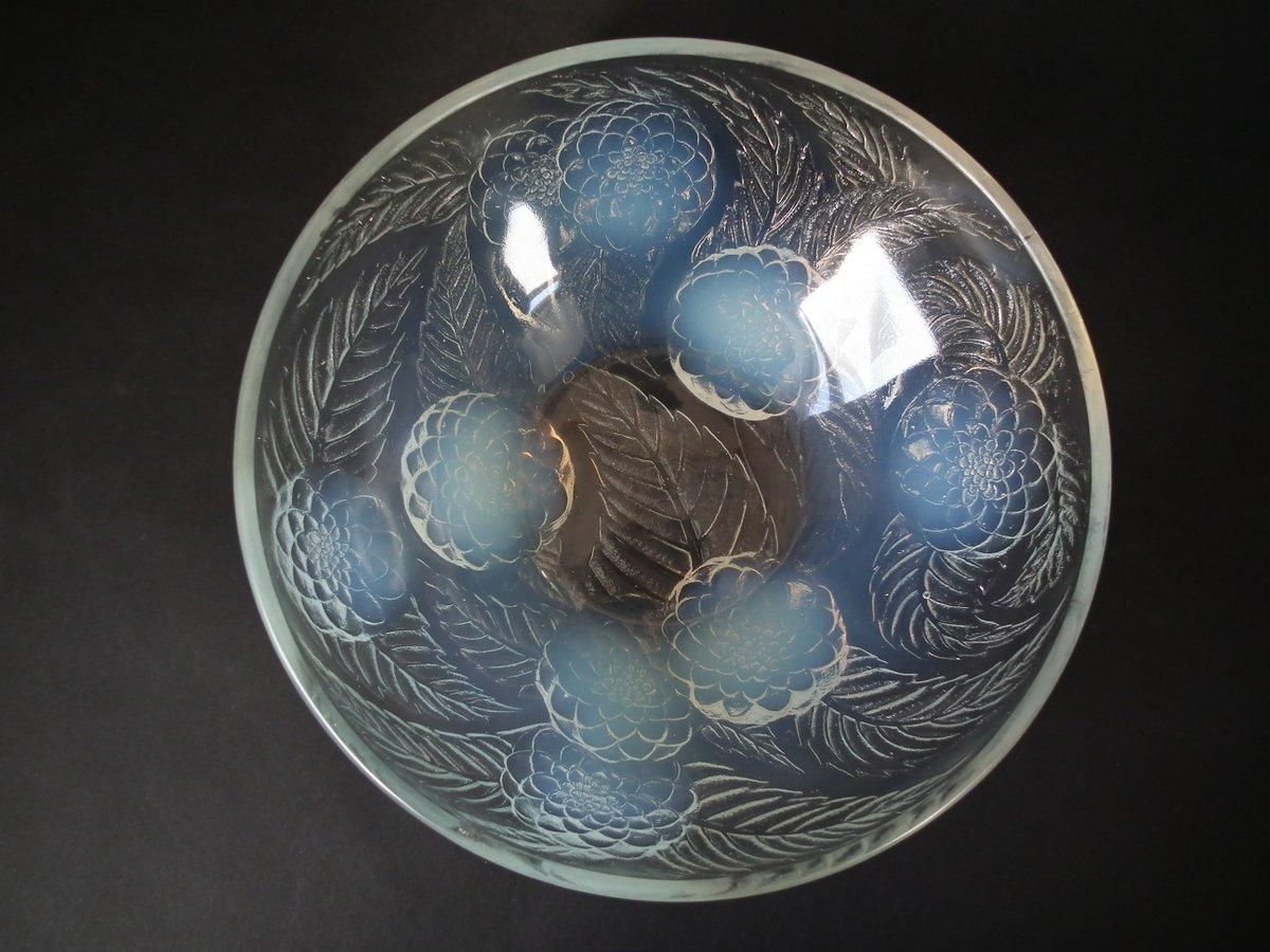 Early 20th Century Rene Lalique Opalescent Glass 'Dahlias No.1' Bowl For Sale