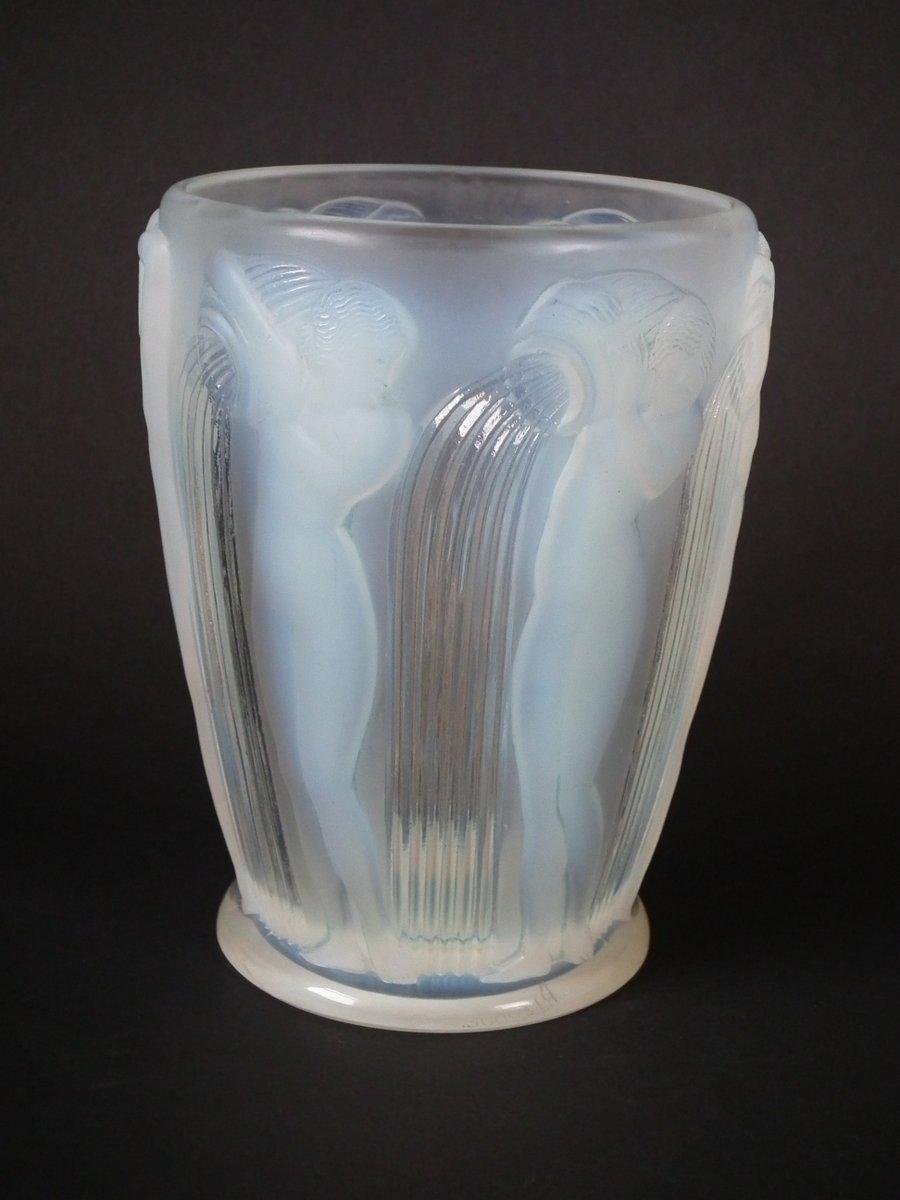 Pressed René Lalique Opalescent Glass 'Danaides' Vase