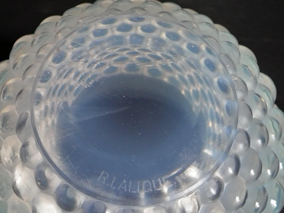 Pressed Rene Lalique Opalescent Glass 'Graines' Vase