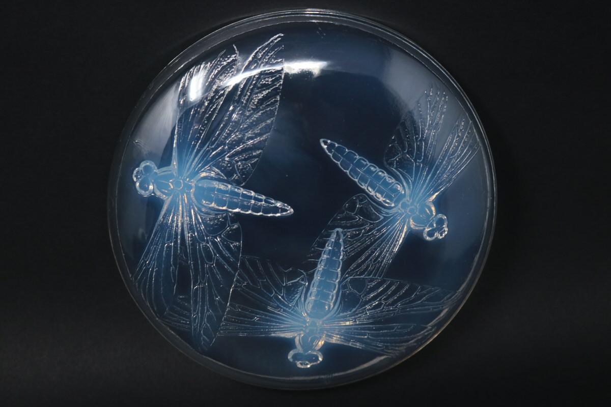 Early 20th Century René Lalique Opalescent Glass 'Libellules' Box