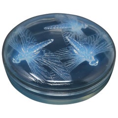 René Lalique Opalescent Glass 'Libellules' Box