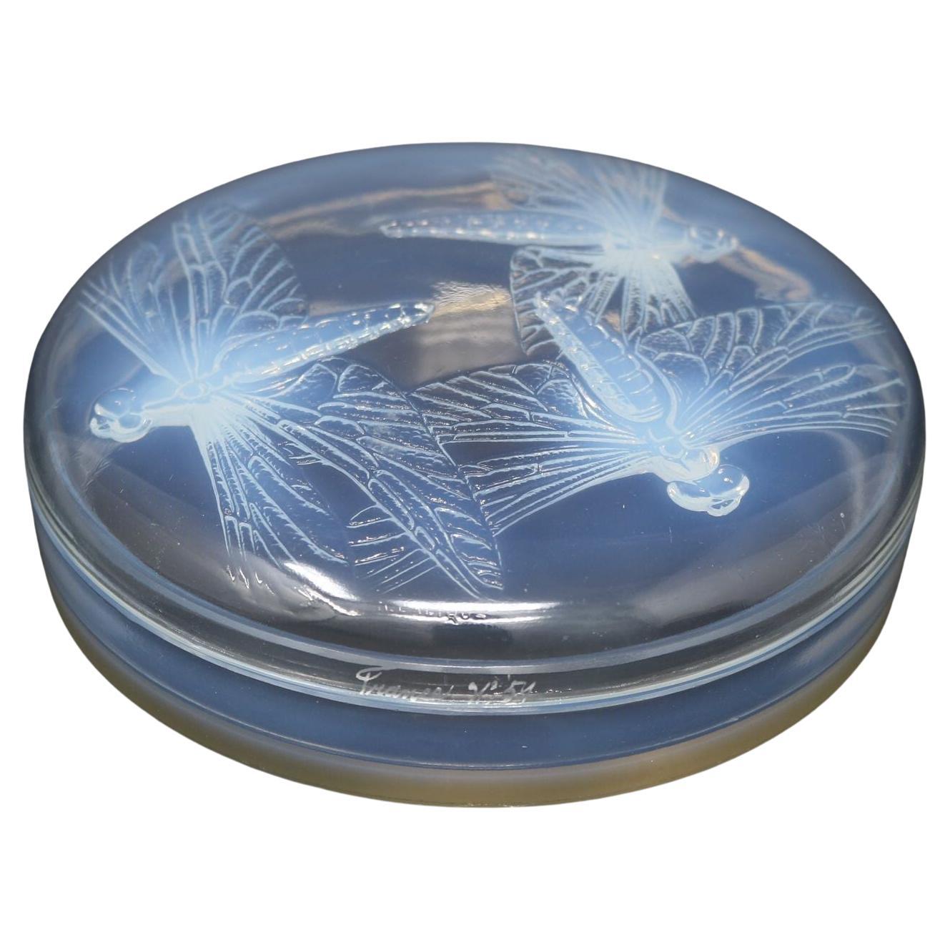 Rene Lalique Opalescent Glass 
Libellules
 Box