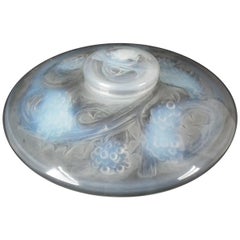 Rene Lalique Opalescent Glass 'Mures' Inkwell
