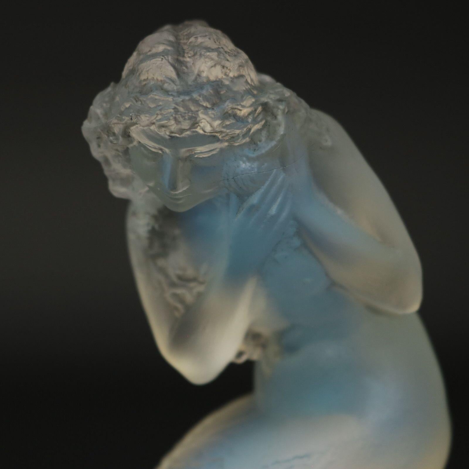 Rene Lalique Opalescent Glass 'Naiade' Statuette For Sale 4