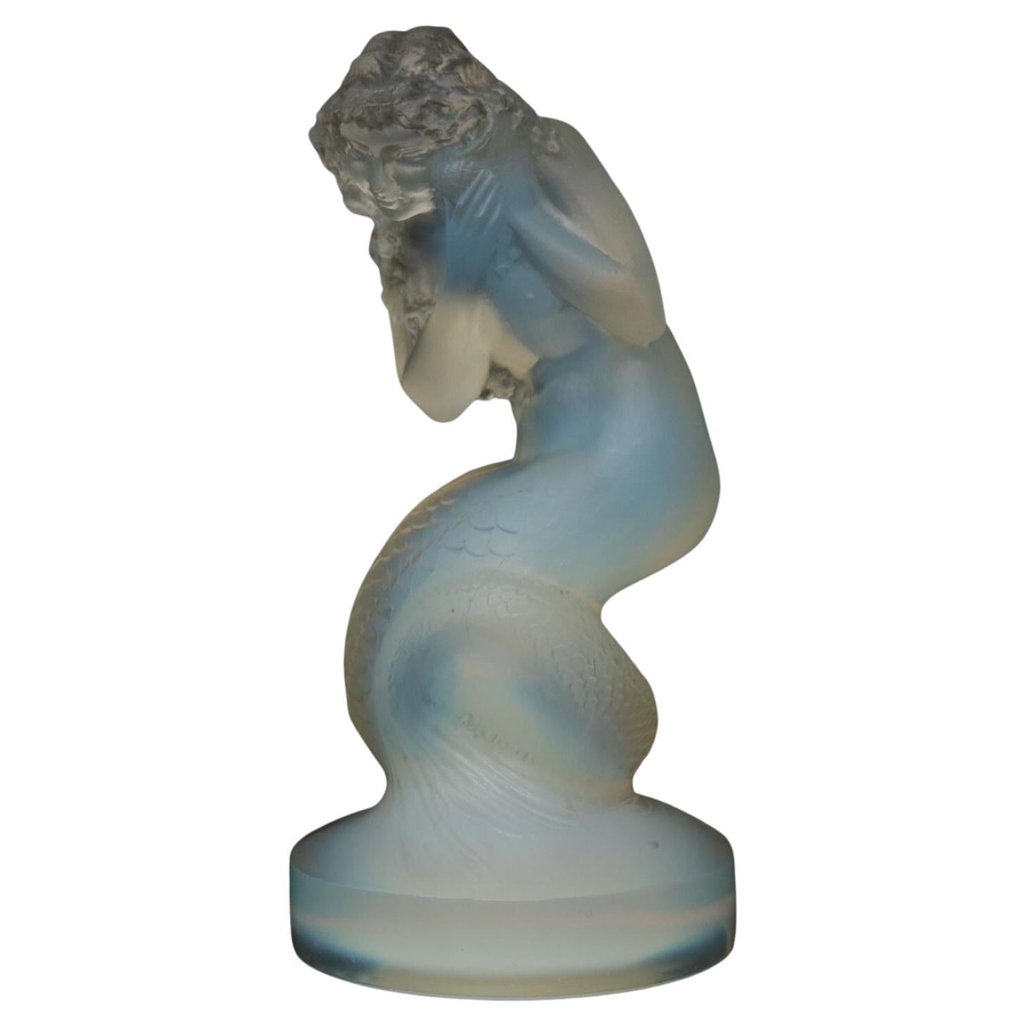 Rene Lalique Opalescent Glass 'Naiade' Statuette For Sale