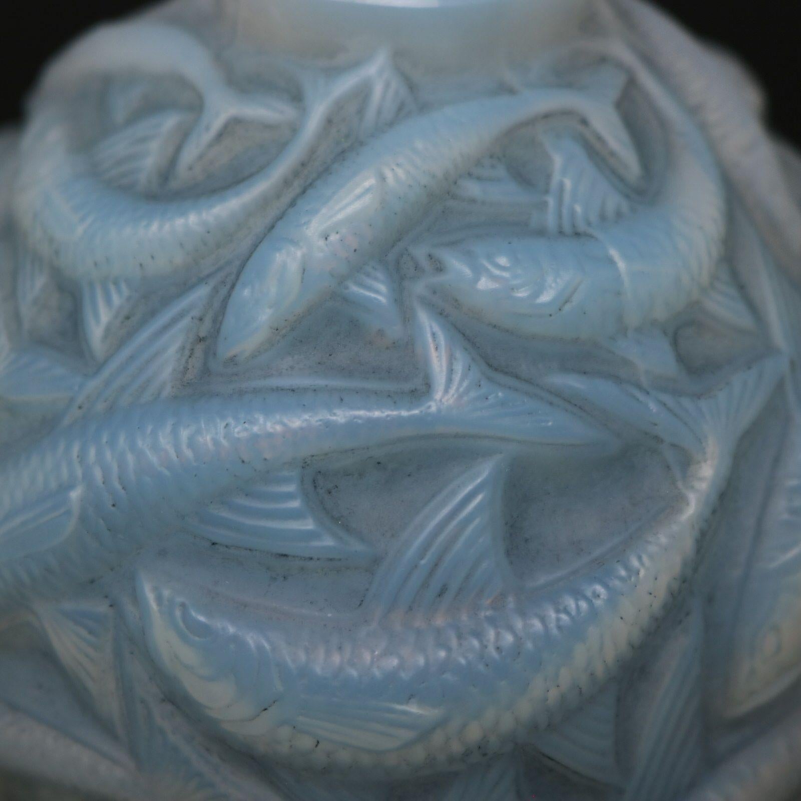 Vetro Rene Lalique Vaso Oleron in vetro opalescente in vendita