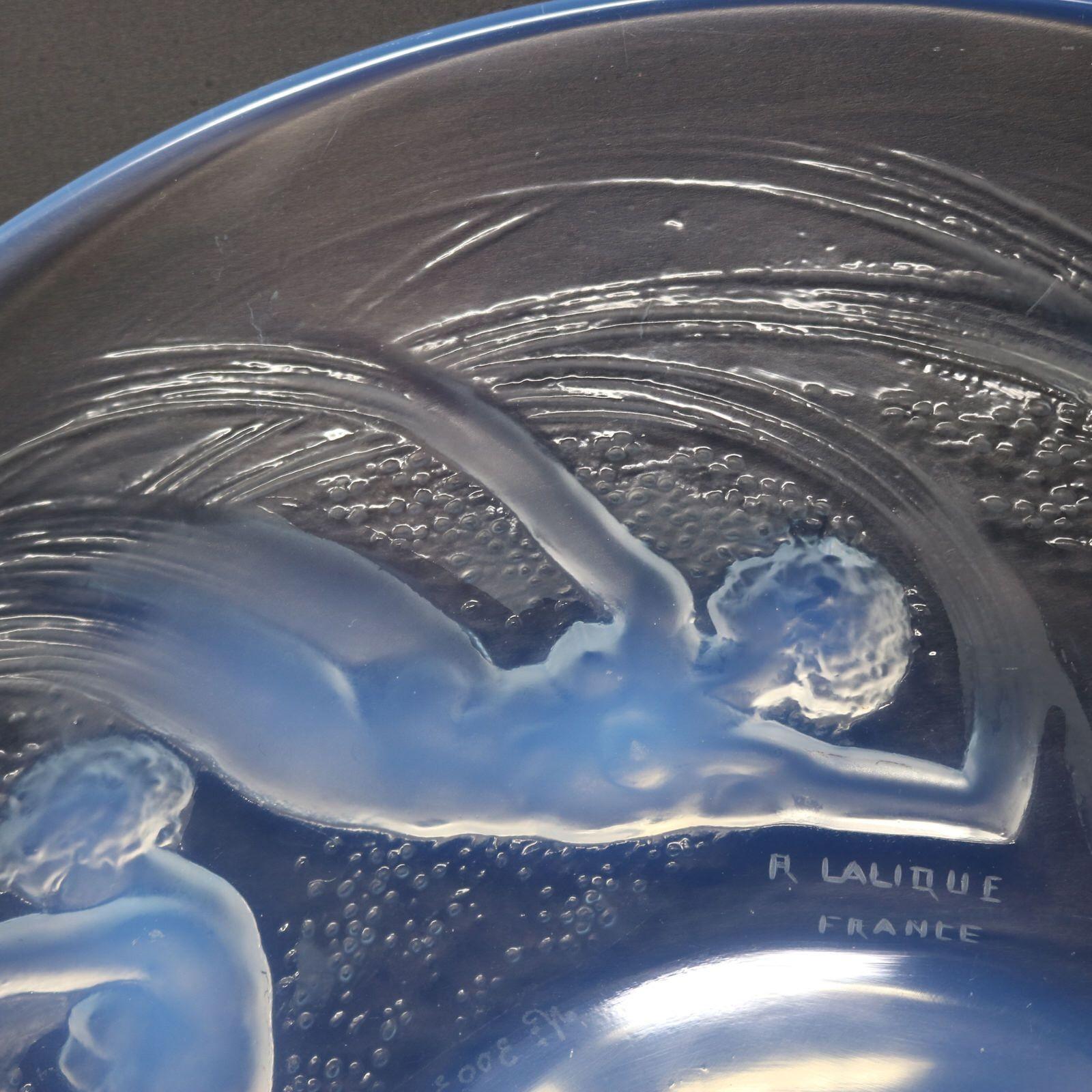 Rene Lalique Opalescent Glas Ondines Teller im Angebot 1