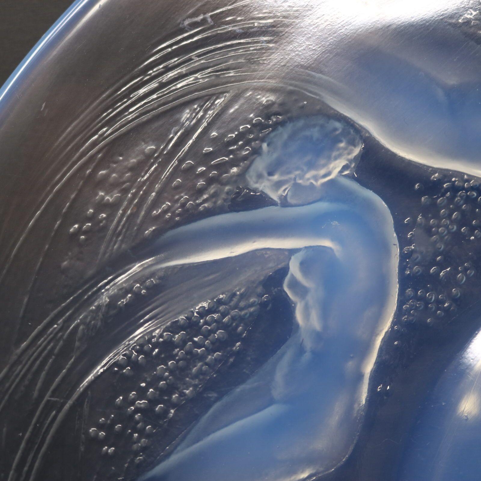 Rene Lalique Opalescent Glas Ondines Teller im Angebot 2