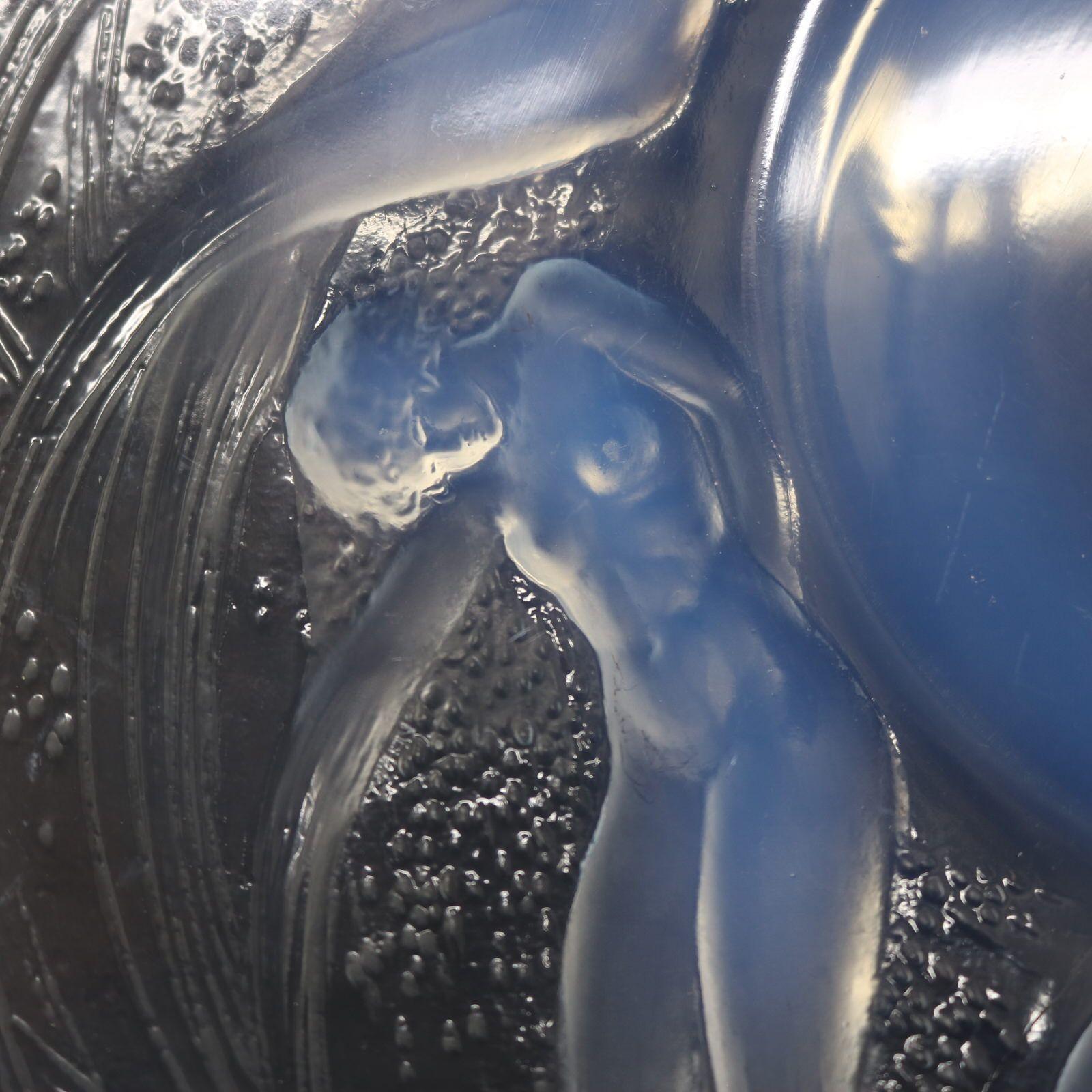 Rene Lalique Opalescent Glas Ondines Teller im Angebot 3