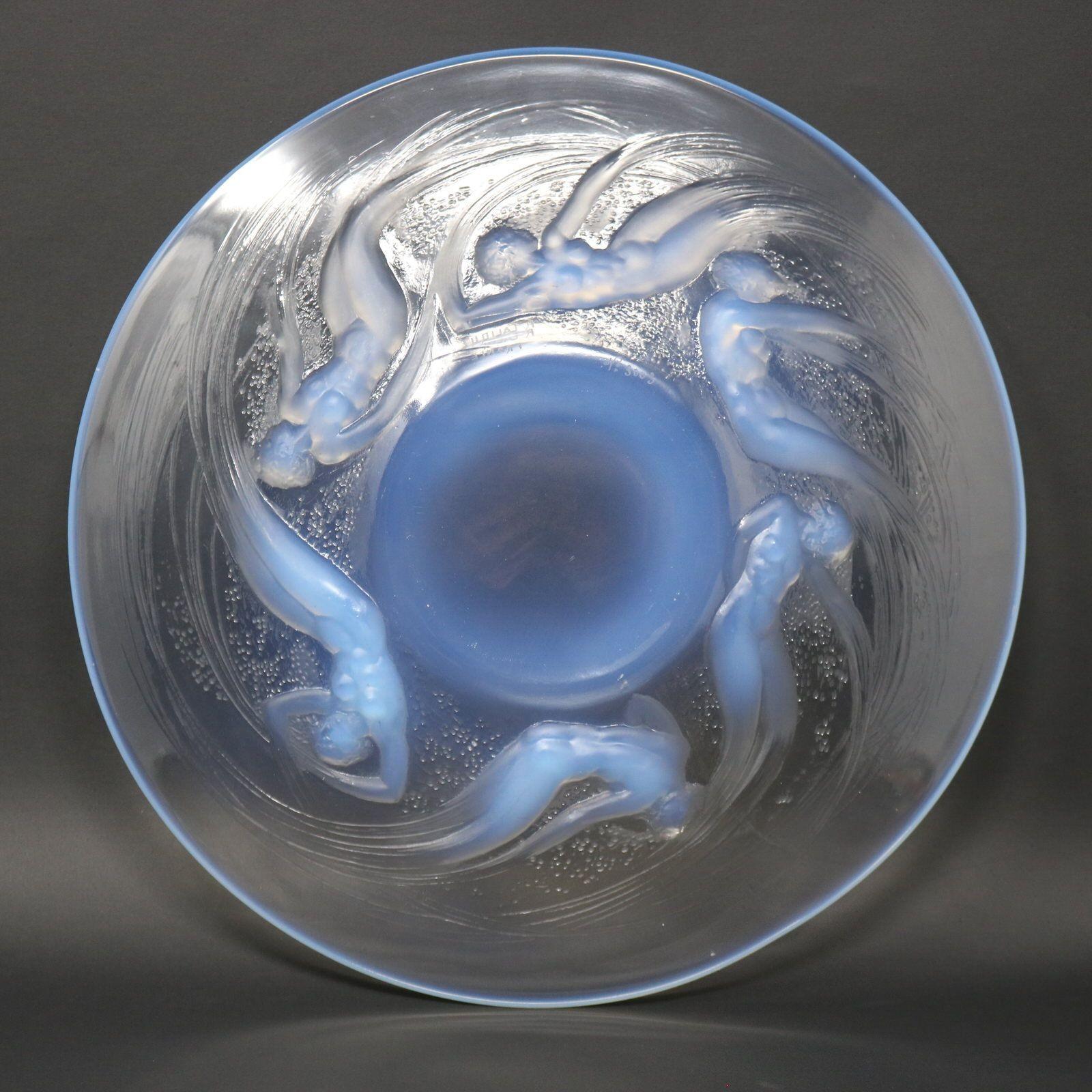 Rene Lalique Opalescent Glas Ondines Teller im Angebot 4