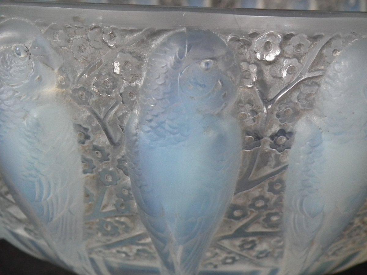 Rene Lalique Opalescent Glass 'Perruches' Bowl 4