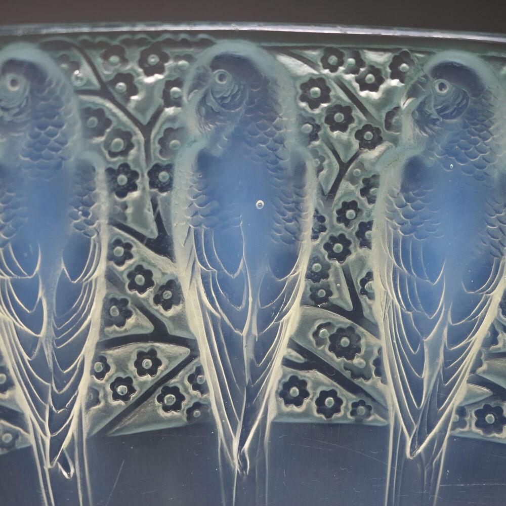 Bol Perruches en verre opalescent Rene Lalique en vente 8