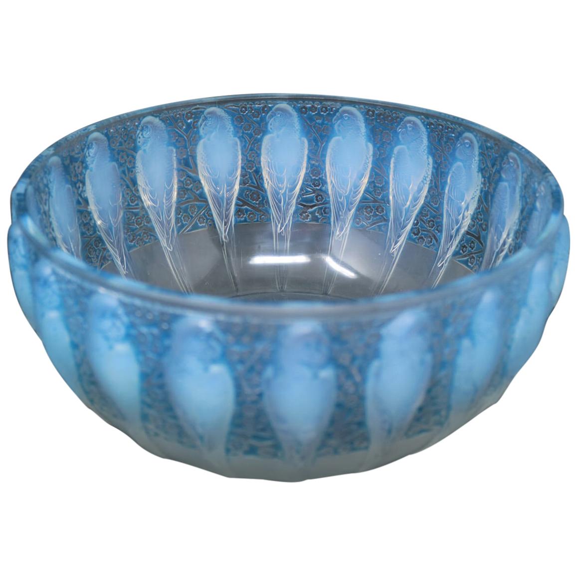 Rene Lalique Opalescent Glass 'Perruches' Bowl