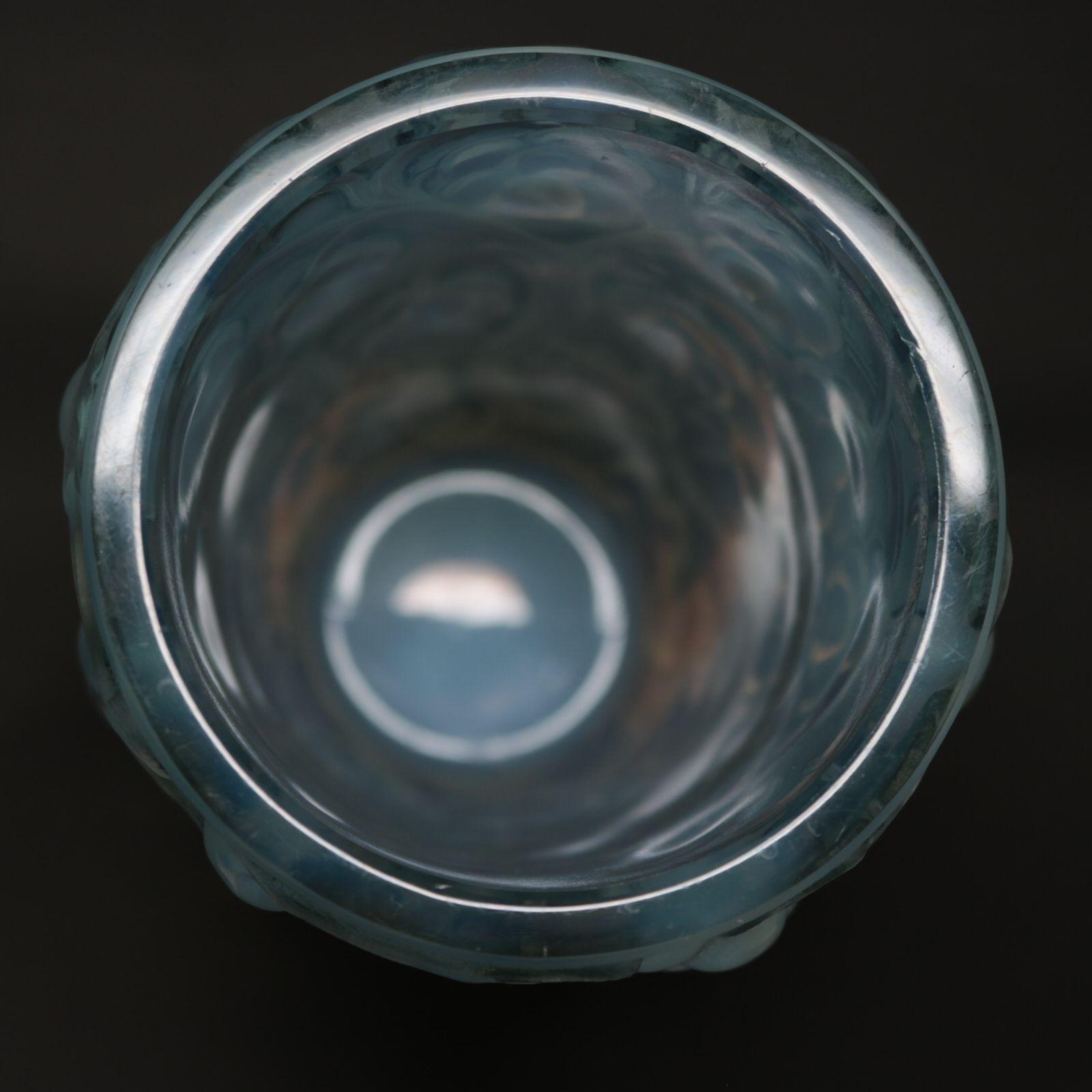 Rene Lalique Opalescent Glass 'Raisins' Vase For Sale 2