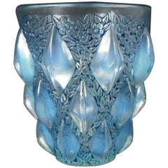 Antique René Lalique Opalescent Glass 'Rampillion' Vase