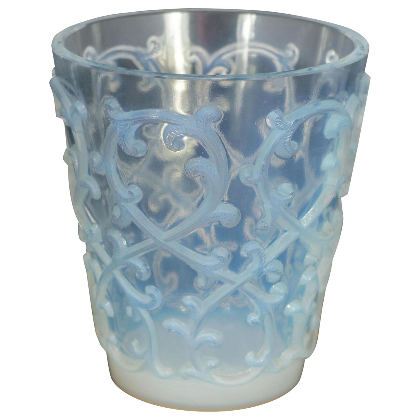 Rene Lalique risciacquatore di vetro opalescente 'Sarments' in vendita