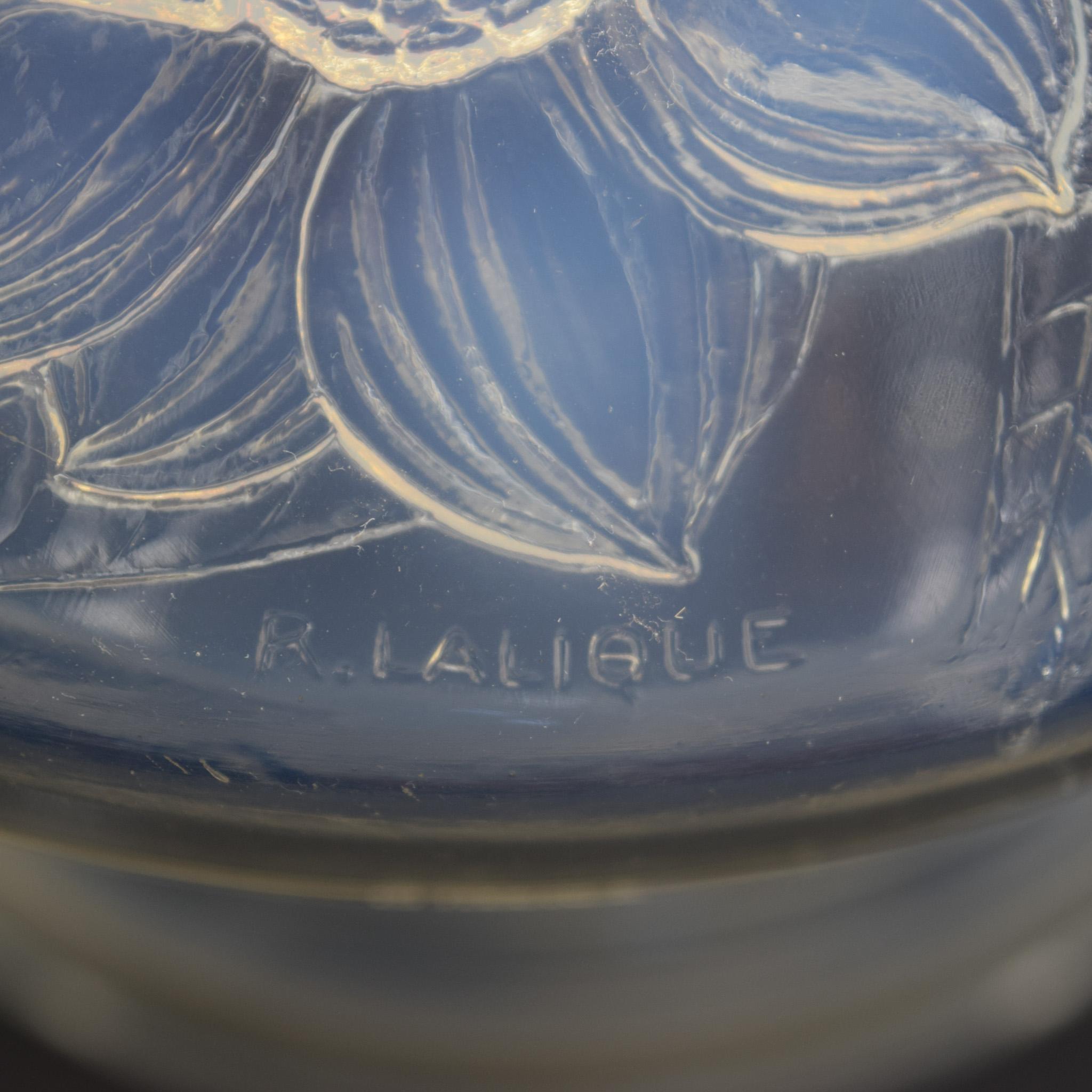 Francese Rene Lalique scatola Six Dahlia in vetro opalescente C1922 in vendita