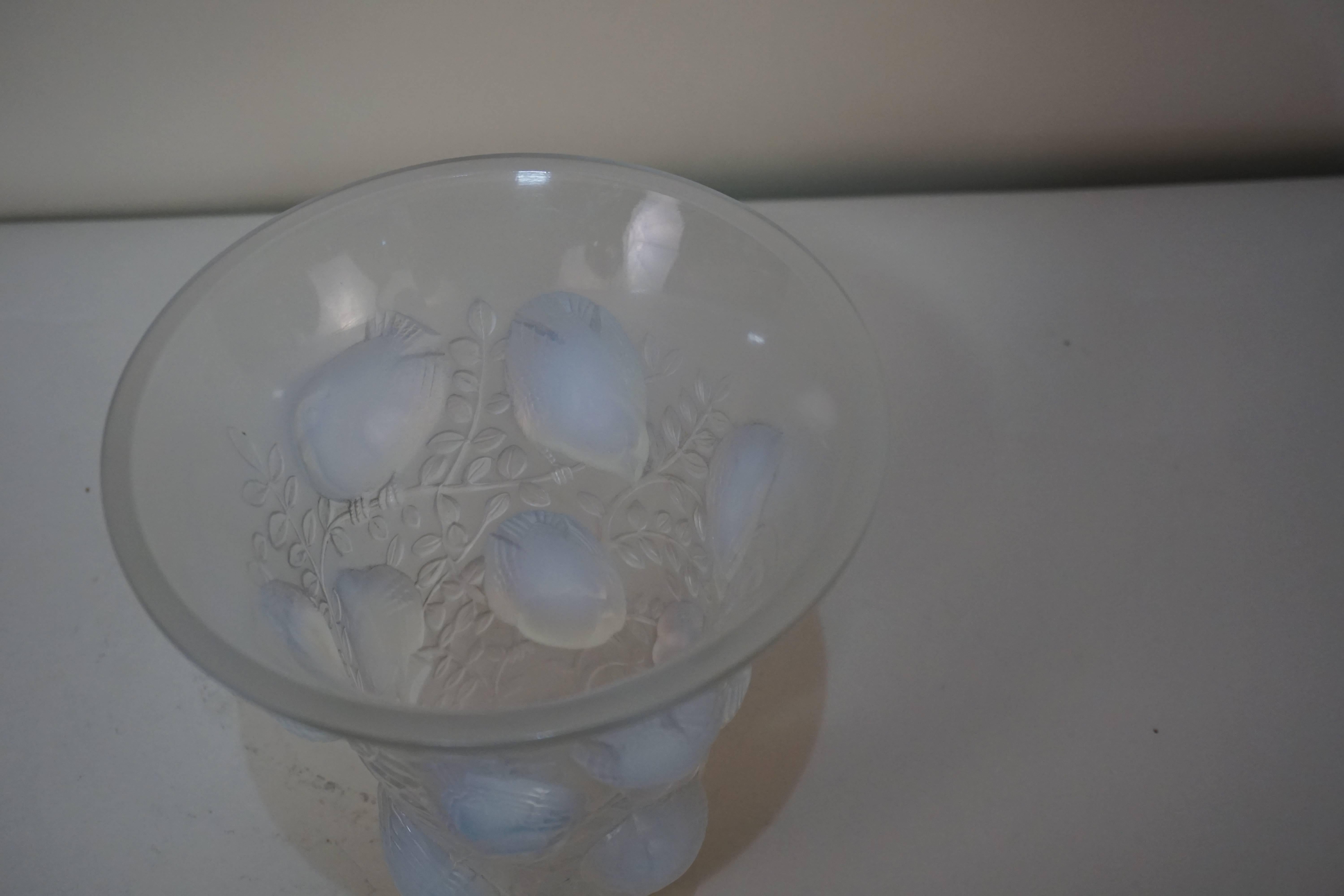 Early 20th Century Rene Lalique Opalescent Glass Vase