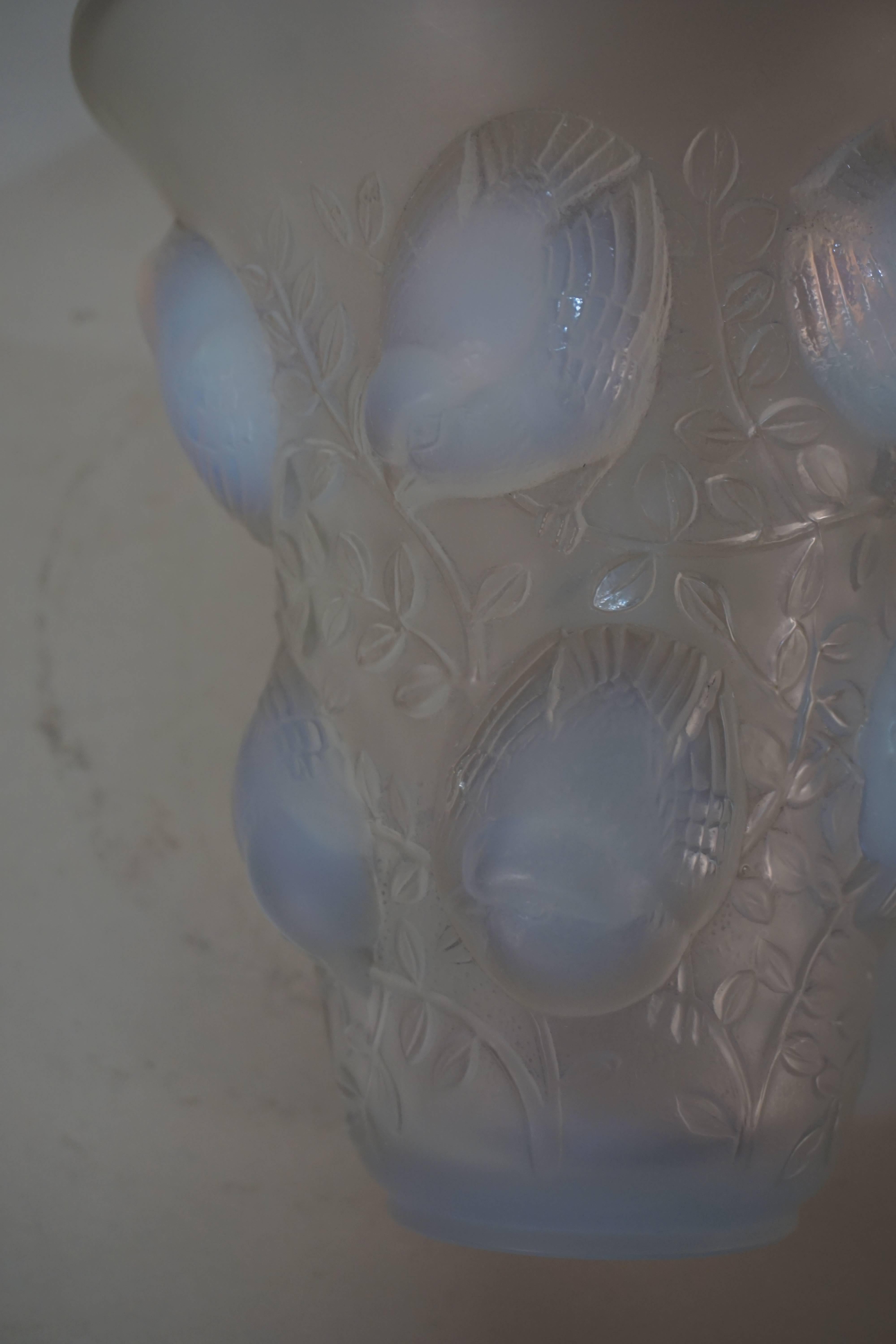 Rene Lalique Opalescent Glass Vase 2