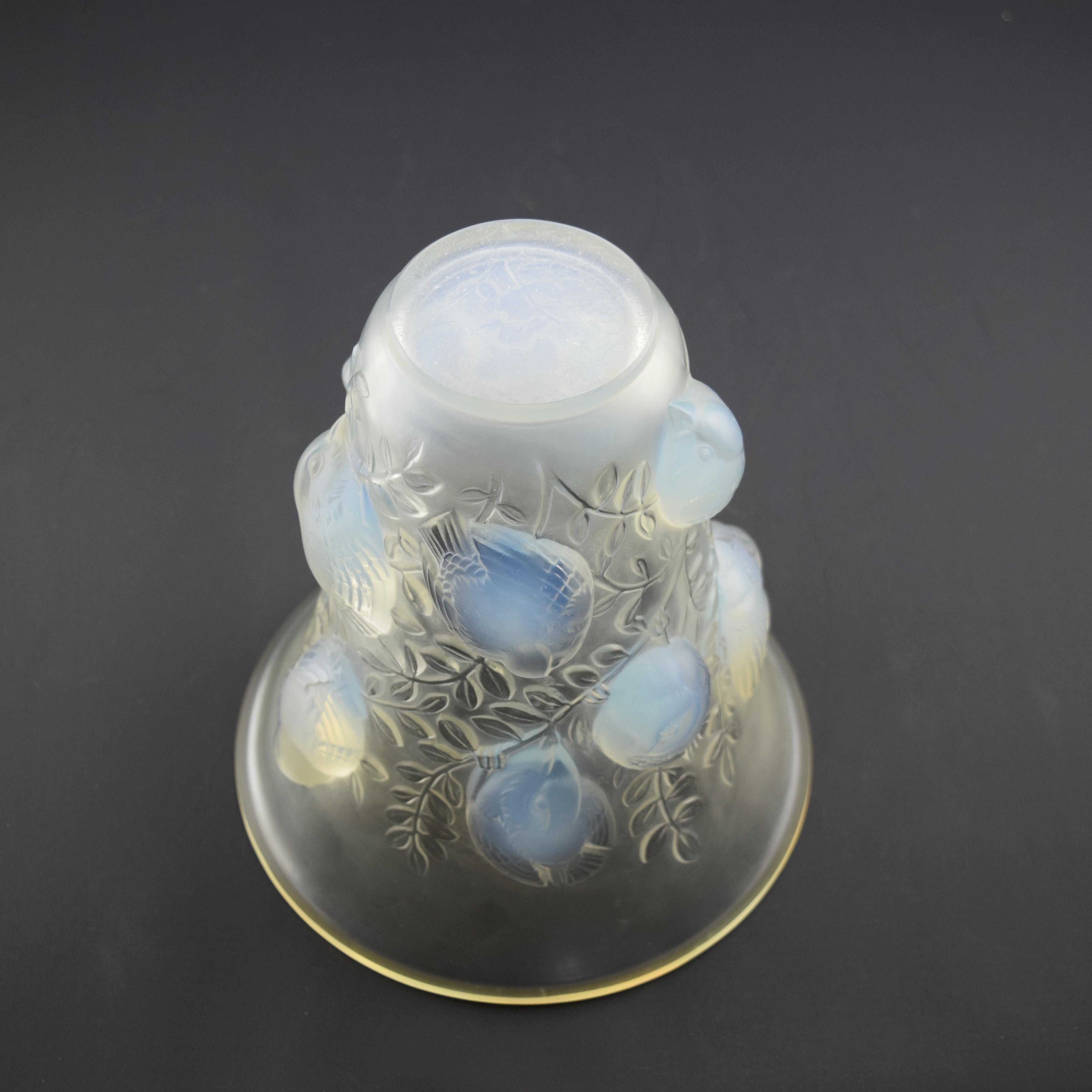 Mid-20th Century Rene Lalique opalescent St Francois vase C1930 For Sale