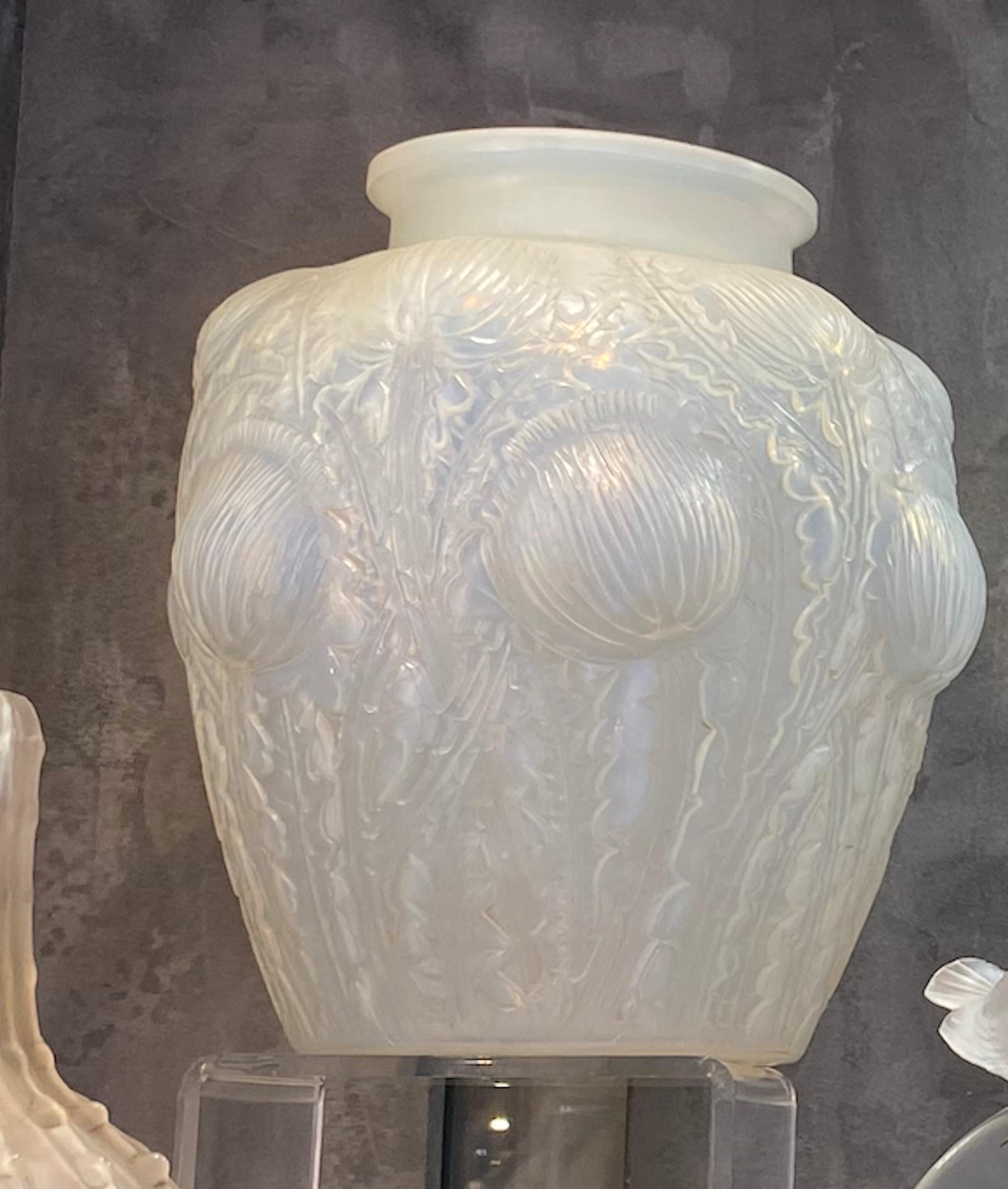 Early 20th Century Rene Lalique Opalescent Vase