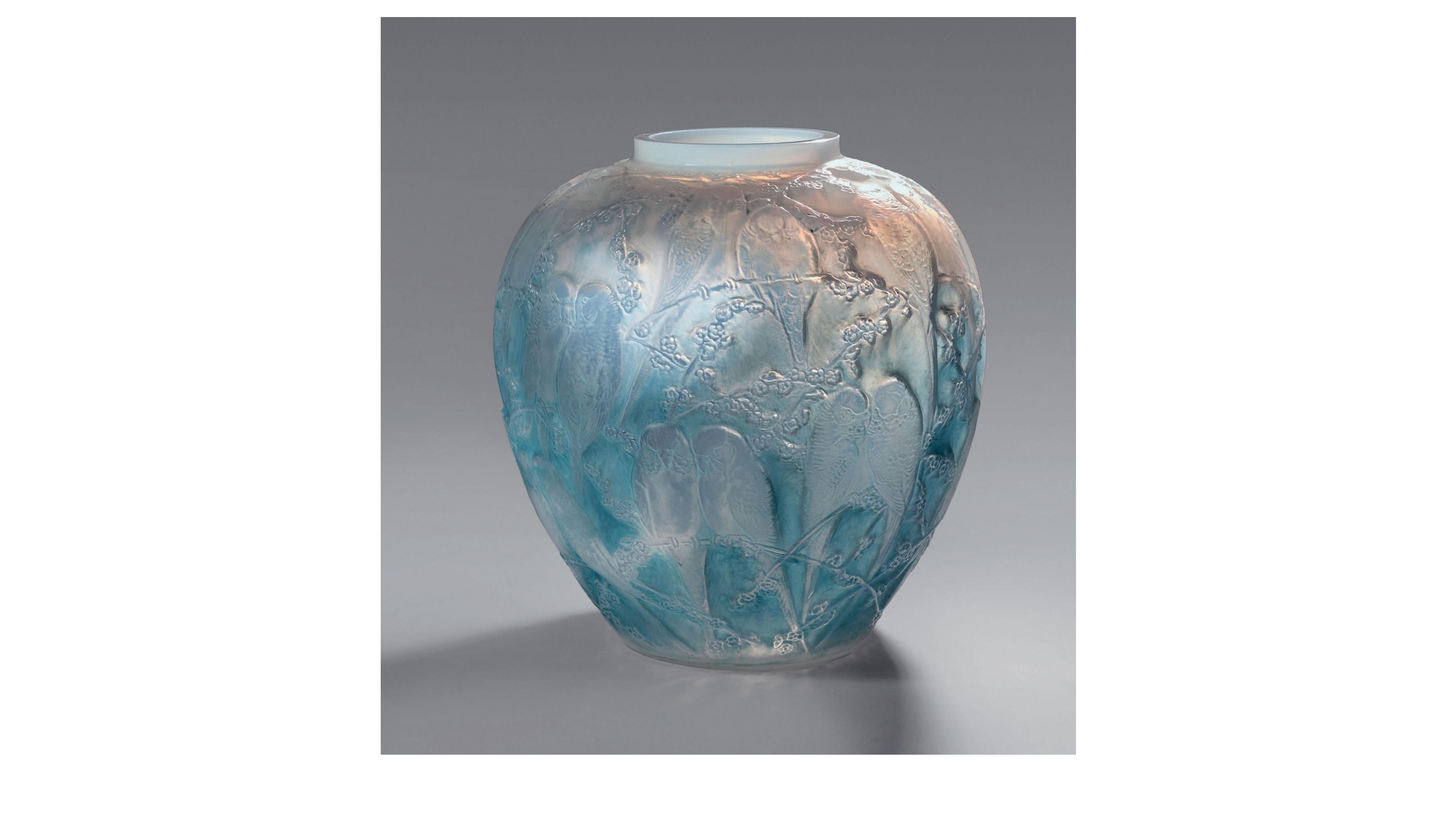 Early 20th Century René Lalique Opalescent Vase 