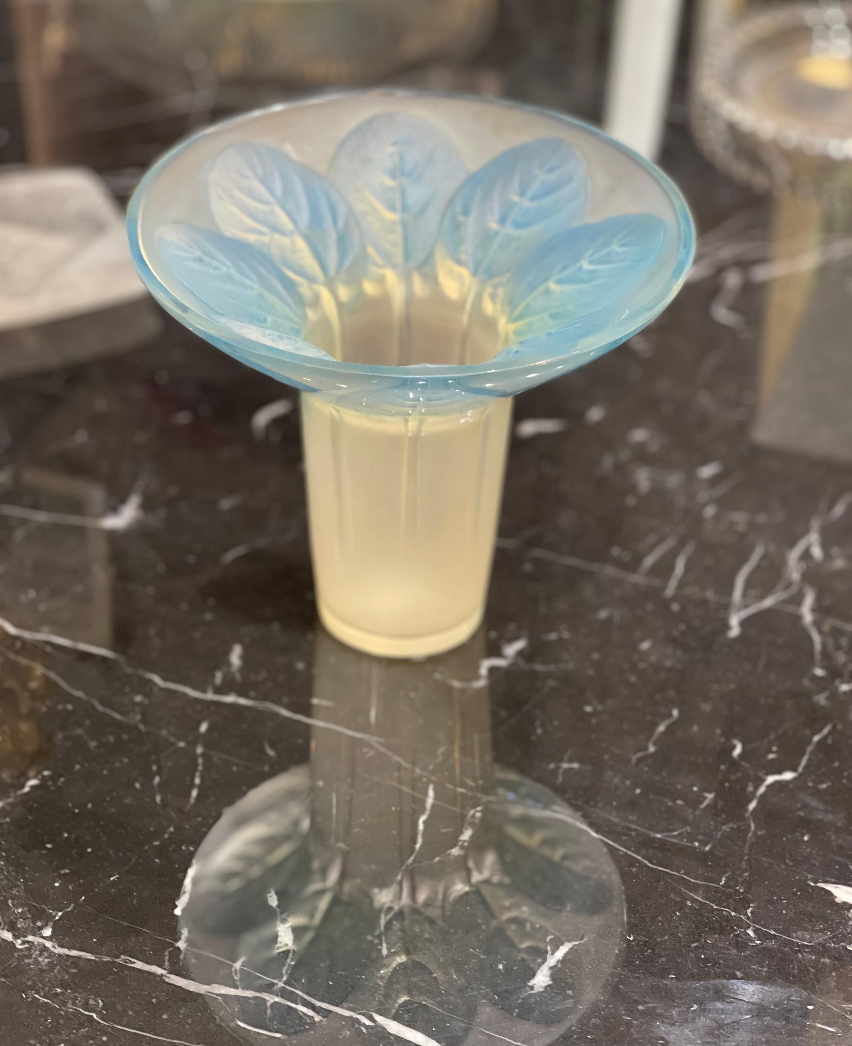 Early 20th Century Rene Lalique Opalescent Vase 