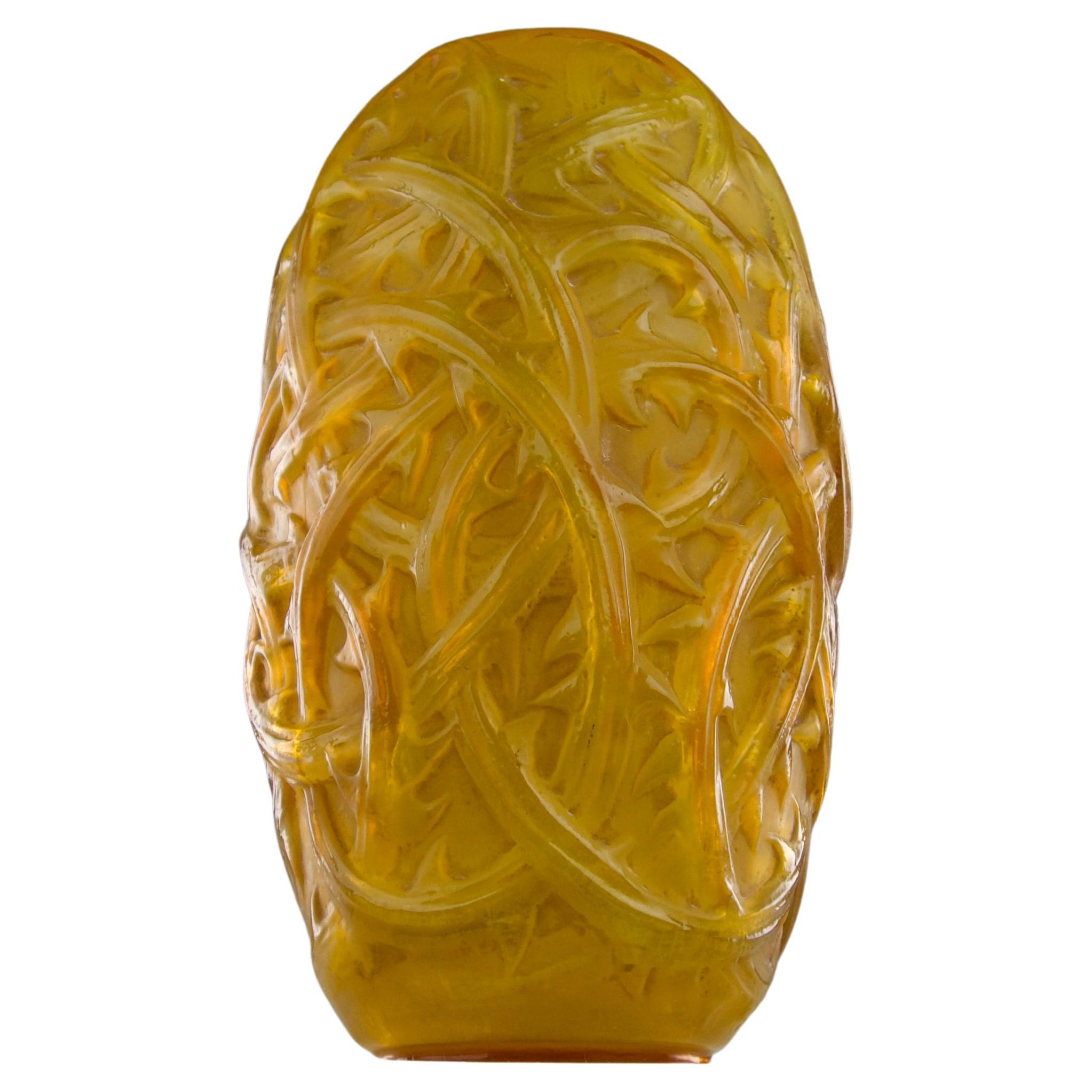 Rene Lalique, Orange Thorn Vase, France 1920s Art Nouveau/Art Deco