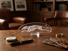 René Lalique Original Art Déco Levrier nº 1141 Mascota de coche