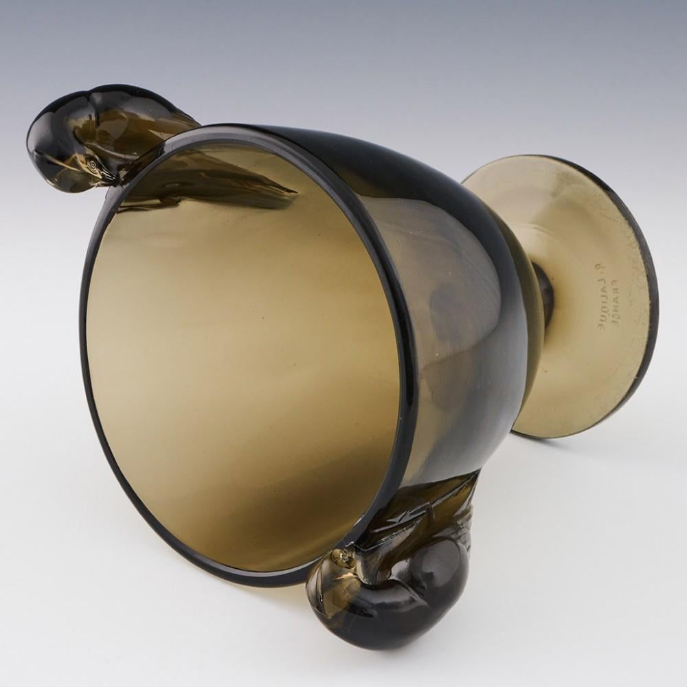 Rene Lalique Ornis-Vase, entworfen 1926 – Marcilhac 976 (Art déco)