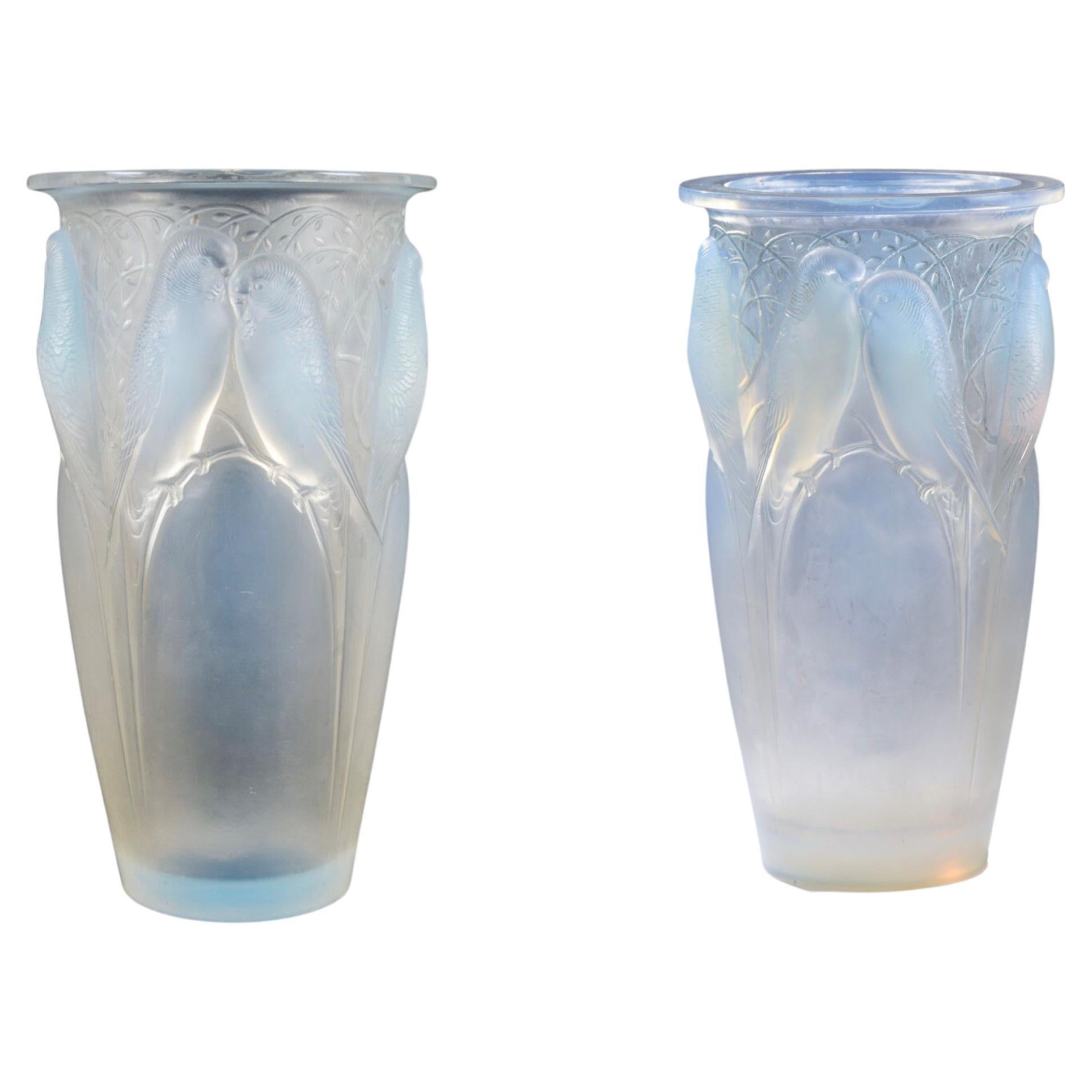 René Lalique Opalescent "Ceylan" Vase For Sale at 1stDibs