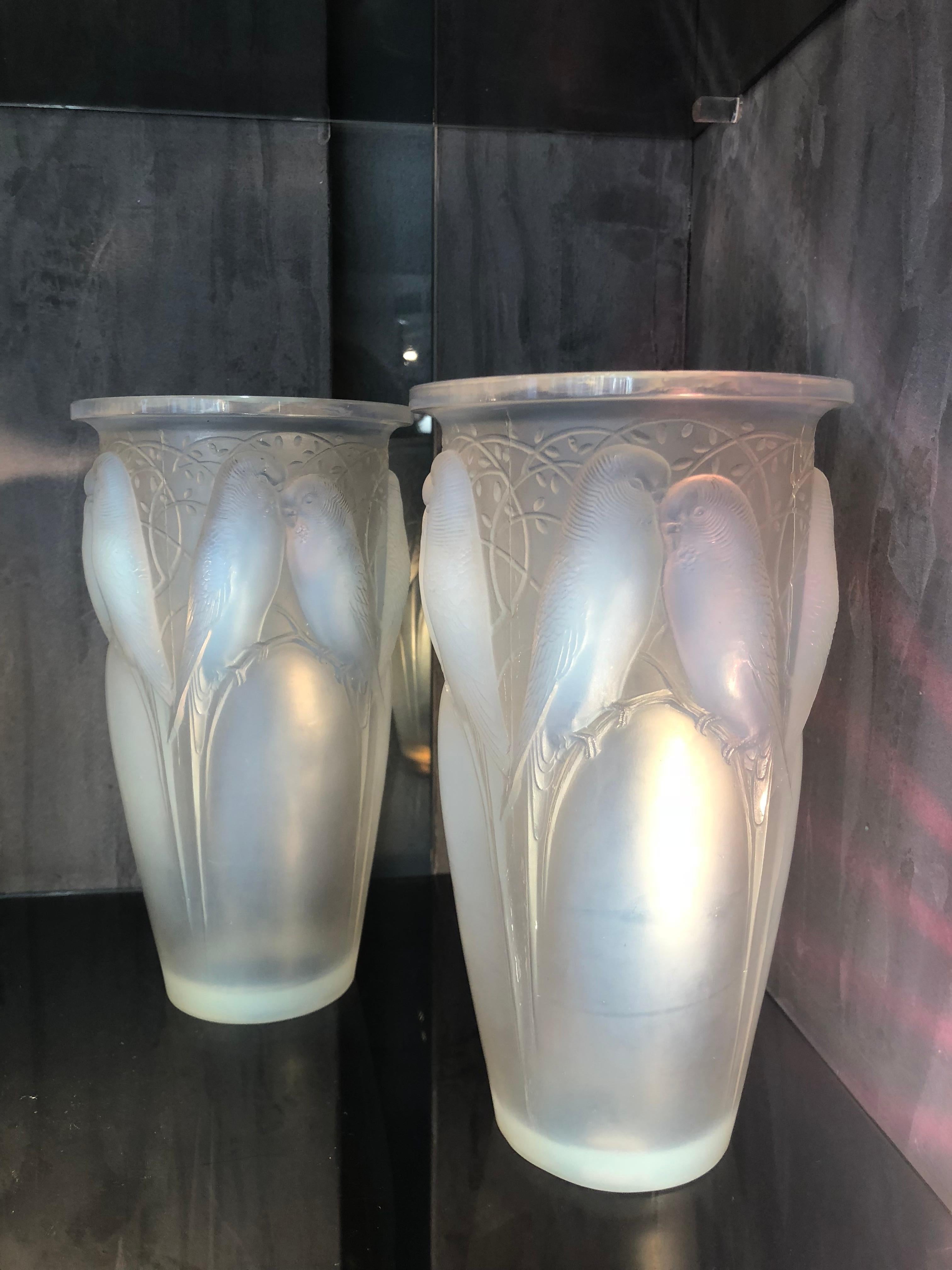 René Lalique, Pair of Opalescent 