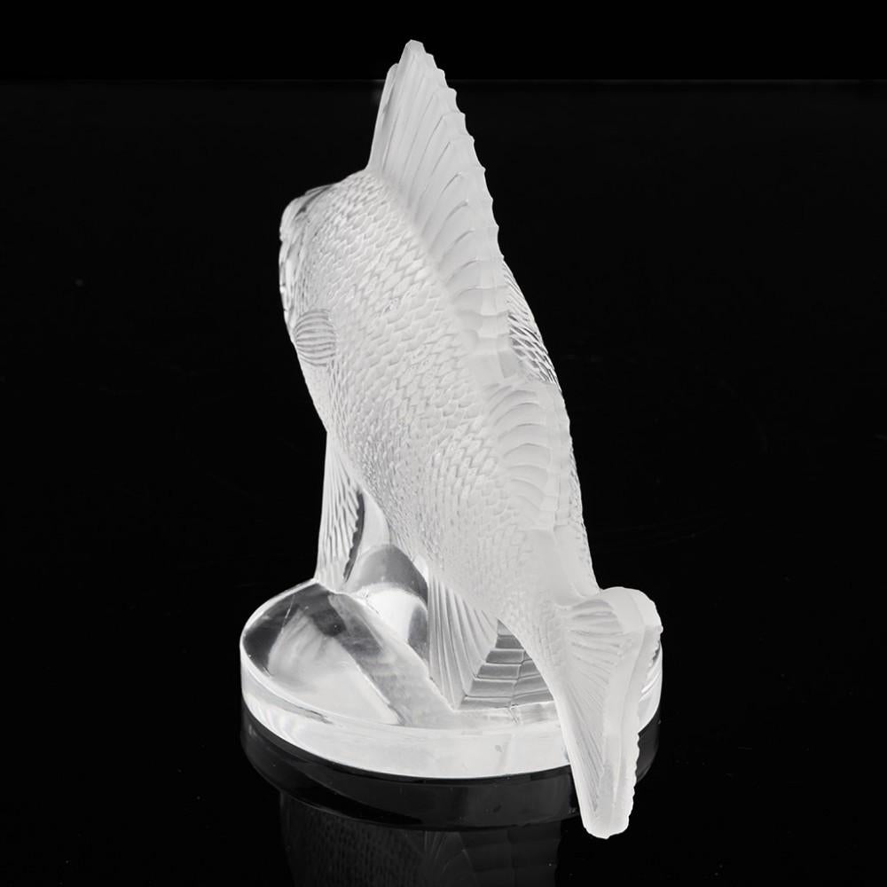 Rene Lalique Perche Car Mascot - Marcilhac 1158, Designed 1929

Additional Information:
Heading : Rene Lalique Perche car mascot 
Date : Designed 1929
Origin : Wingen-sur-Moder, France
Bowl Features : Clear and frosted glass in the form of a perch -