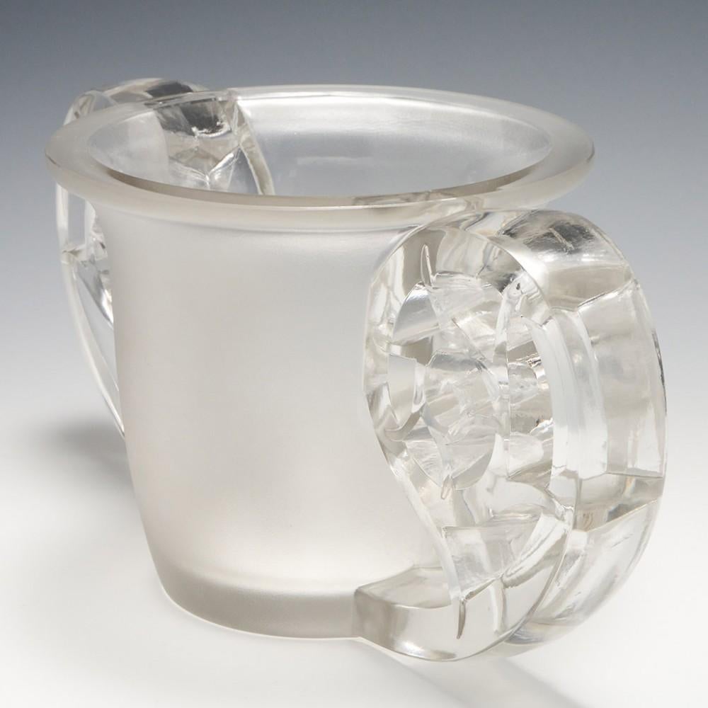 Rene Lalique Pierrefonds Vase, Designed 1926
One of the most archetypal deco designs by Rene Lalique
 Additional information:
Date : Designed 1926 , marcilhac 990
Origin : Wingen-sur-Moder, Alsace, France
Bowl Features : Frosted body and clear