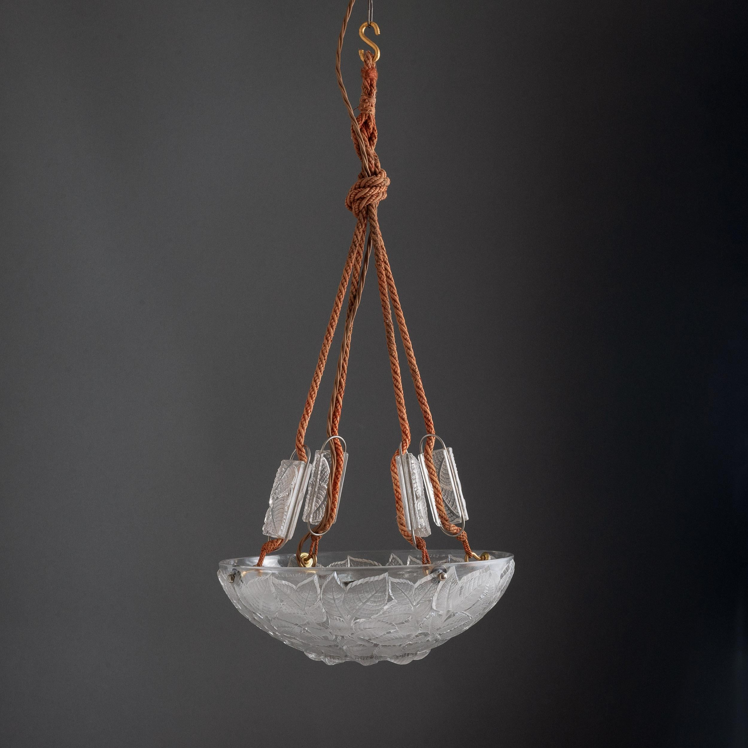Art Deco Rene Lalique Plafonnier For Sale