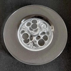 Rene Lalique plate Brunch Dessert Glass model Marienthal ART DÉCO , France 1927